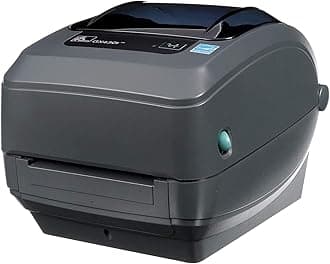 GX430T Zebra Printer – Thermal Transfer Desktop for Shipping Labels, Barcodes, Receipts, Tags, Wrist Bands – USB Interface, 4 Inch, with Power Supply (Renewed)