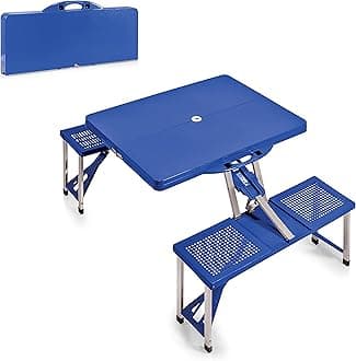 ONIVA - a Picnic Time Brand Portable Folding Picnic Table with Seating for 4, Blue, 36.2" x 18" x 5.5"