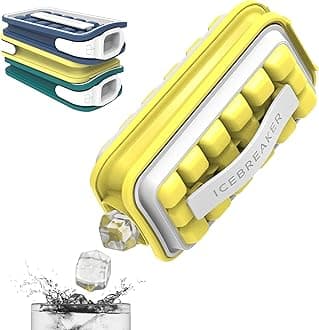 ICEBREAKER POP - 4 IN 1 - DISPENSER - MAKER - BIN - ICE PACK - Make And Serve Ice Without Ever Touching The Ice - The Sanitary Silicone Ice Tray for Freezer With Lid - Ice Cube Tray