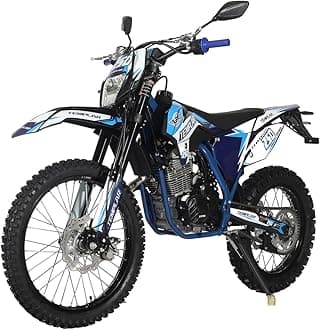 X-PRO Templar 250cc Dirt Bike with All Lights and 5-Speed Manual Transmission, Electric/Kick Start! Big 21"/18" Wheels! Zongshen Brand Engine!