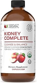 Complete Natural Products Kidney Complete - 16oz Liquid Dietary Supplement for Kidney Support, Cleanse, and Detox with Apple Cider Vinegar, Lemon, & Organic Chanca Piedra.