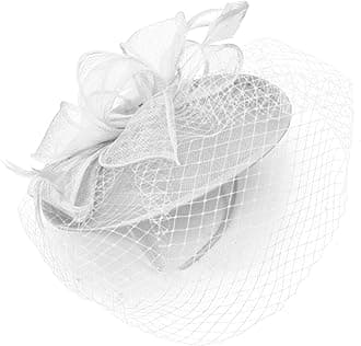 Saucer Sinamay Headband Fascinator Wedding Ascot Hat Hatinator Birdcage Veil