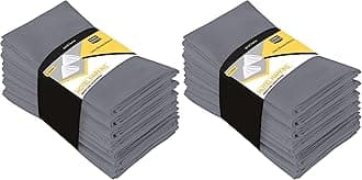 Utopia Kitchen Steel Grey Cloth Napkins [24 Pack, 18x18 Inch] Cotton Blend Washable and Reusable Table Dinner Napkins