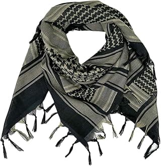 Syeeds BoutiqueArab Head Scarf Keffiyeh Shemagh Comfortable Tactical Shawl Woven Printed Palestine Head Neck Wrap 43x43-Inch