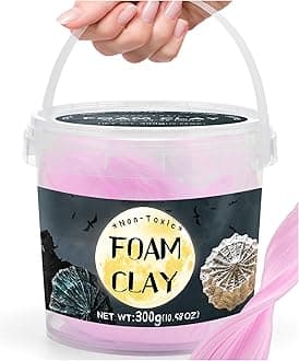 Pink Moldable Cosplay Foam Clay (300 Gram) Air Dry Clay - High Density and Perfect for Intricate Designs | Figures | Masks | Craft Projects | Great for Cutting with Tools, Sanding or Shaping