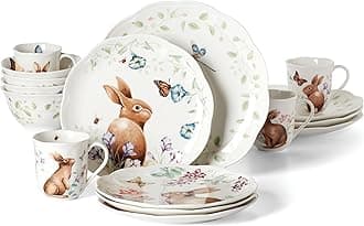Lenox 894104 Butterfly Meadow Bunny, Multicolor, 16-Piece, 22.85