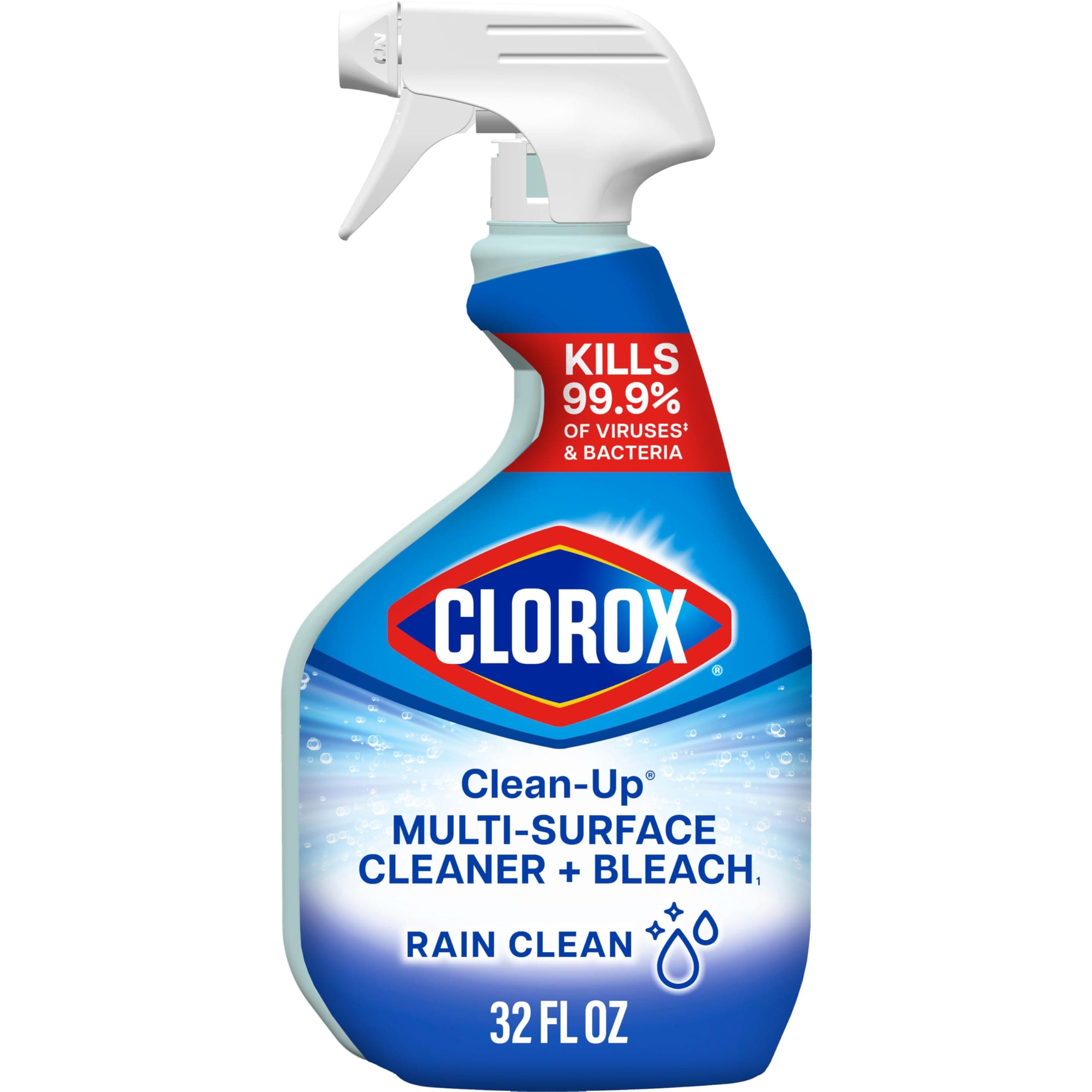 Clorox Clean-Up Multi-Surface Cleaner with Bleach, Rain Clean, Spray, 32 Fl Oz (Package May Vary)