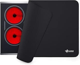 FLASLD Stove Top Covers - Glass Top Stove, Ceramic Cooktop Protector, Full Covers for Electric Stovetop, Black-21×32 inch