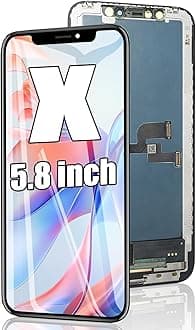 EFAITHFIX for iPhone X LCD Screen Replacement 5.8 Inch LCD Display 3D Touch LCD Screen Digitizer Full HD Frame Assembly Compatible with (Model A1865, A1901, A1902) with Waterproof Adhesive, No Tools