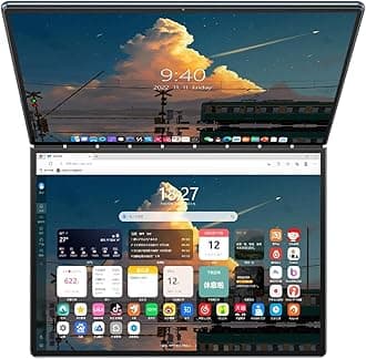 2-in-1 13.5" 2.5K Dual Screen Touch Laptop 12th Gen CPU Alder Lake-N N100 Win 11 Home 16GB RAM 1TB SSD (Gray)