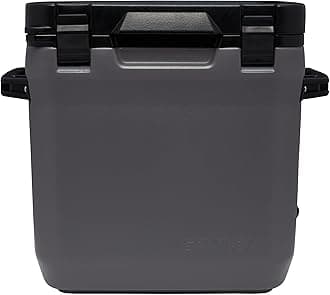 Stanley Adventure Outdoor Cooler 30 qt | Heavy Duty Outdoor Camping Cooler with Easy Carry Side Handles | 4 Days Cooling Ice Chest for 40 Cans | Flat Top Doubles as Seat | BPA-Free | Charcoal