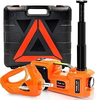 E-HEELP Electric Car Jack Kit 5Ton 12V Hydraulic Car Jack Lift (Lifting Range: 6.1~17.7 inch) with Electric Impact Wrench for SUV MPV Sedan Truck Change Tires Garage Repair