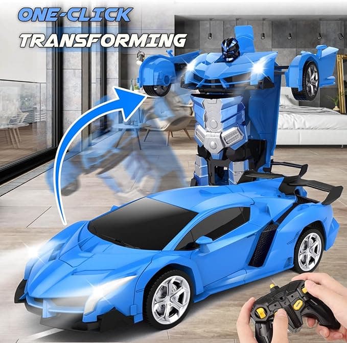 Transform Remote Control Car Toy for Kids 4 5 6 7 8, Remote Control Car for Boys 4-7, Transform Cars for Boys 4-6, Toy Car 5 Year Old Boy, Toys for 3 4 5 6 7 8 9 10 11 12 Years Old Boy