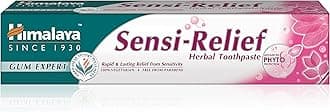 Himalaya Herbals Sensi-Relief Toothpaste| Rapid and Long Lasting Relief from Sensitivity | Prevent Gum Inflammation and Gum Bleeding | Paraben Free, 100% Vegeterian- 75ml
