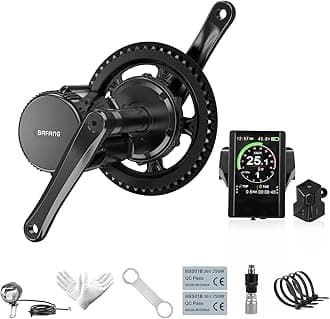 Bafang BBS01B 36V 250W Middle Motor Kit EBike Conversion Kit Electric Bicycle Motor E-Bike Conversion Kit, Optional Frame Battery, Max Downtube Battery, Pannier Rack Battery
