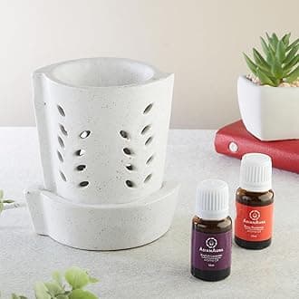 Asian Aura Aroma Diffuser for Home Fragrance| Aroma Burner for Aromatherapy| Home Decor| Aroma Oil Warmer Electric Ceramic Diffuser for Room Fragrance (Cubical)