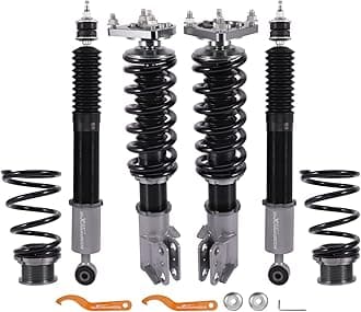 maXpeedingrods Coilovers for Ford Mustang 1994-2004, 24 Levels Damper Adjustable Coilovers Suspension Kit, Height Adjustable Lowering Kit
