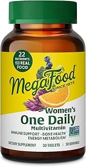 Womens Multivitamin One Daily - Multivitamin for Women - Vitamin C, Vitamin D, Iron & B Vitamins - Bone, Energy Metabolism & Immune Support - Vegetarian, GlutenFree - 30 Tablets, 30 Servings