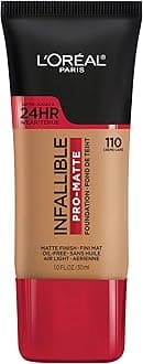 L'Oreal Paris Cosmetics Makeup Infallible Pro-Matte Liquid Longwear Foundation, Créme Café, 1 fl oz.
