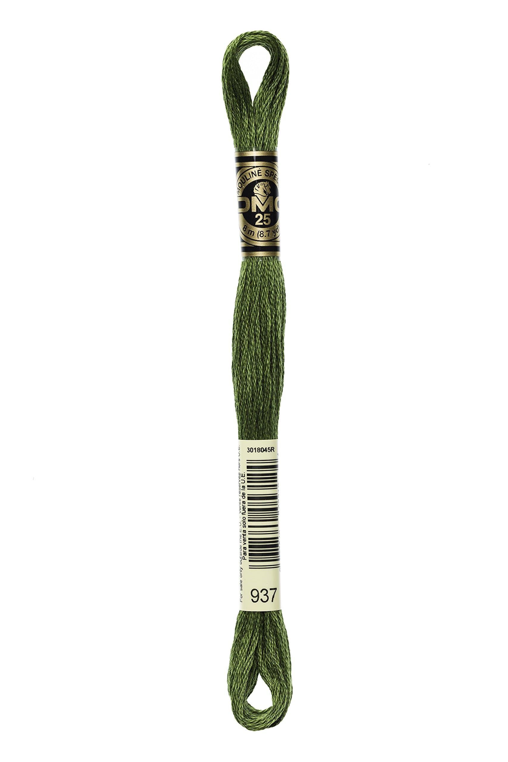 Thread 6-Strand Embroidery Cotton 8.7 Yards Medium Avocado Green 117-937 (12-Pack)