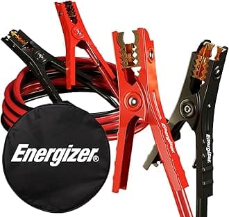 Energizer Heavy Duty Jumper Cables for Car Battery, Automotive Booster Cables for Jump Starting Dead or Weak Batteries with Carrying Bag Included (25-Feet (2-Gauge))