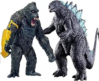 De-Lite™ Action Figures Soft Touch Vinyl Plastic Collectible Model Toys… (Combo - Godzilla&Kong, 2 Pcs, 15cm Size)