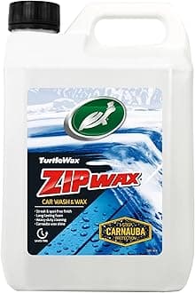 Zip Wax Car Shampoo 2.5L - Dissolves Tough Stains & Soils with Streak Free Rinsing - Dual Action Concentrated Car Wash & Carnauba Car Wax - Easy to Use, Wash, Rinse & Dry for a Showroom Shine