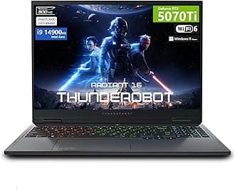 Thunderobot Radiant 16 Gaming Laptop, 16" QHD+ 300Hz 2.5K Display, Intel Core i9-14900HX, GeForce RTX 5070 Ti, 16GB DDR5 RAM, 512GB SSD, RGB Backlit Keyboard, Wi-Fi 6, Windows 11 Home