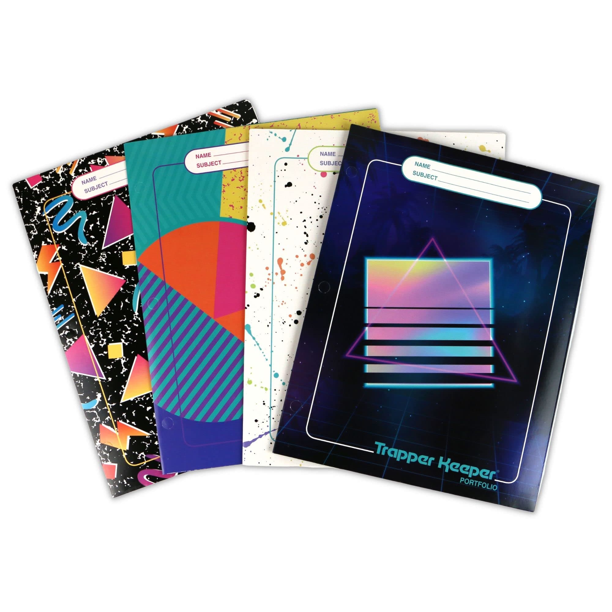 Mead Trapper Keeper 2-Pocket Portfolio Folder: 9-3/4 in. x 12 in. (Color May Vary) / 4-Pack