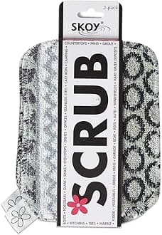 Scrub Dish Scrubber Reusable Scratch Resistant Kitchen Household Eco-Friendly Dishwasher Safe Solid Color Pack of 2