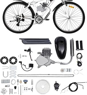 Bicycle Motor 80cc Bicycle Engine Kit 2 Stroke Motorized Bike Motor Kit for Bicycle Auxiliary Motor Electric Motor Micro Motor for Mountain Bike Road Bike Gravel Bike