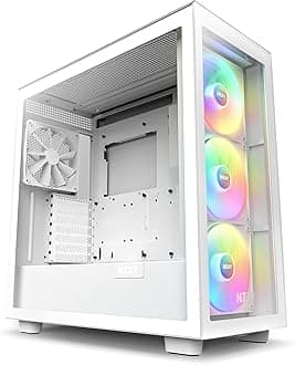 NZXT H7 Elite - CM-H71EW-02 - ATX Mid Tower PC Gaming Case - Front I/O USB Type-C Port - Quick-Release Tempered Glass Side Panel - White (2023)