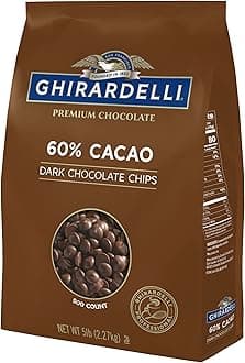 Ghirardelli Chocolate Company 60% Cacao Dark Chocolate Chips, 5lb (Pack of 2)