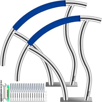 - VEVOR 2Pack 30"x30" Stainless Steel Pool Stair Rail - 375lbs Load Capacity, Quick Mount Base Plate & Complete Mounting Accessory