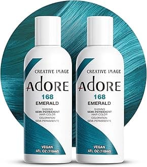 Adore Semi-Permanent Haircolor #168 Emerald 4 Ounce (118ml) (2 Pack)