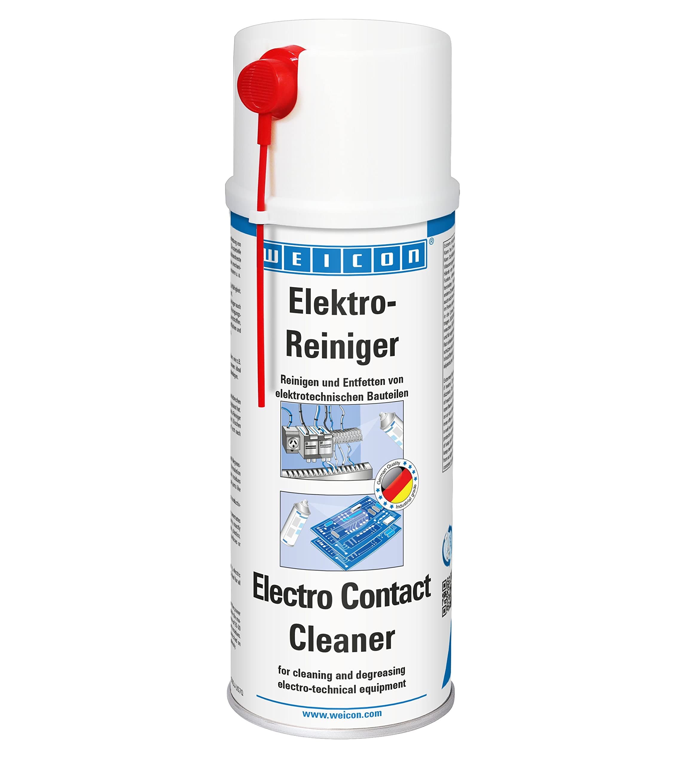 WEICON Electro Contact Cleaner | 400 ml | Spray for Electronic Components, Dissolves Corrosion, Removes Dust and Dirt, Increases Conductivity
