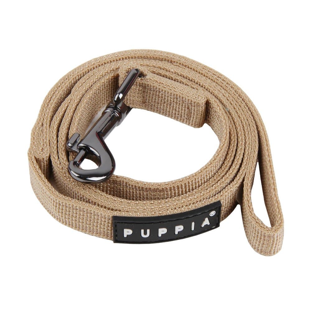 Puppia Two Tone Dog Lead Strong Durable Comfortable Grip Walking Training Leash for Small & Medium Dog, Beige, Large