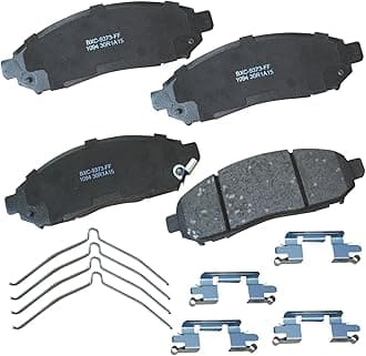 Premium SBC1094 Ceramic Front Brake Pads for Select Models Chevrolet City Express, Nissan Frontier, LEAF, NV200, Pathfinder, Xterra, Suzuki Equator