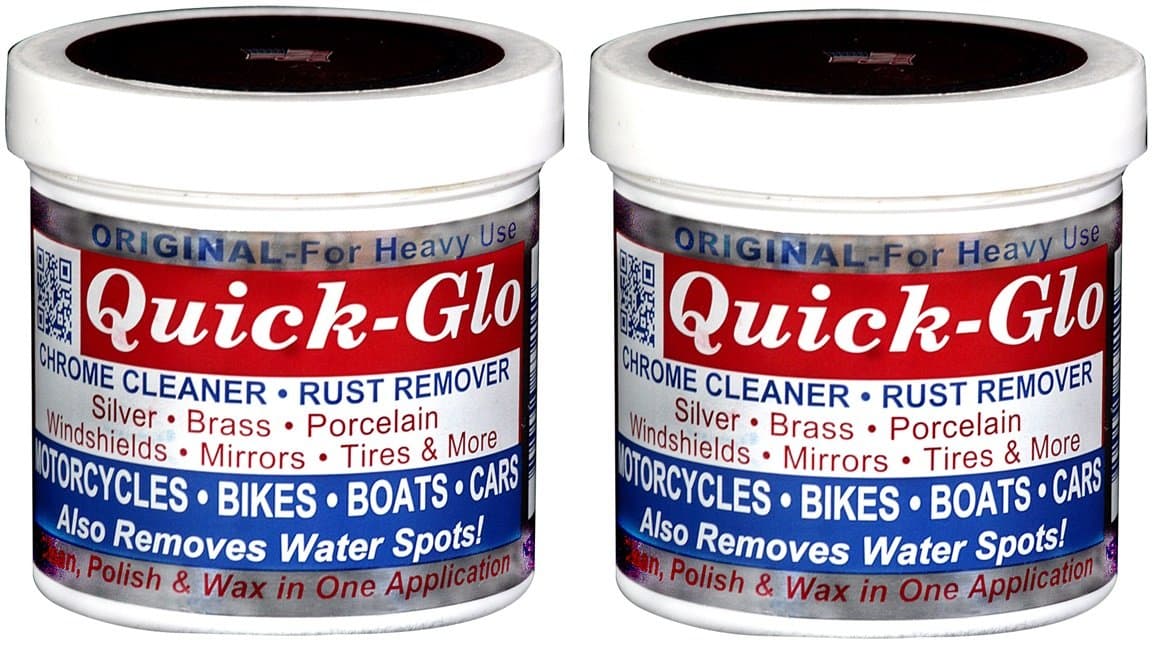 Quickway Brands Quick Glo Chrome Cleaner - 8 oz. Jar (2-pack)