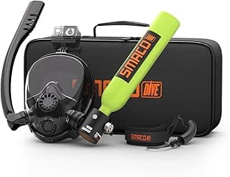 SMACO Scuba Tank with Sub-Mask Mini Scuba Tank 0.5L Provide About 6 Minutes Underwater Breath Within 30ft Diving Depth, Small Scuba Tank Diving Tanks for Shallow Water Diving