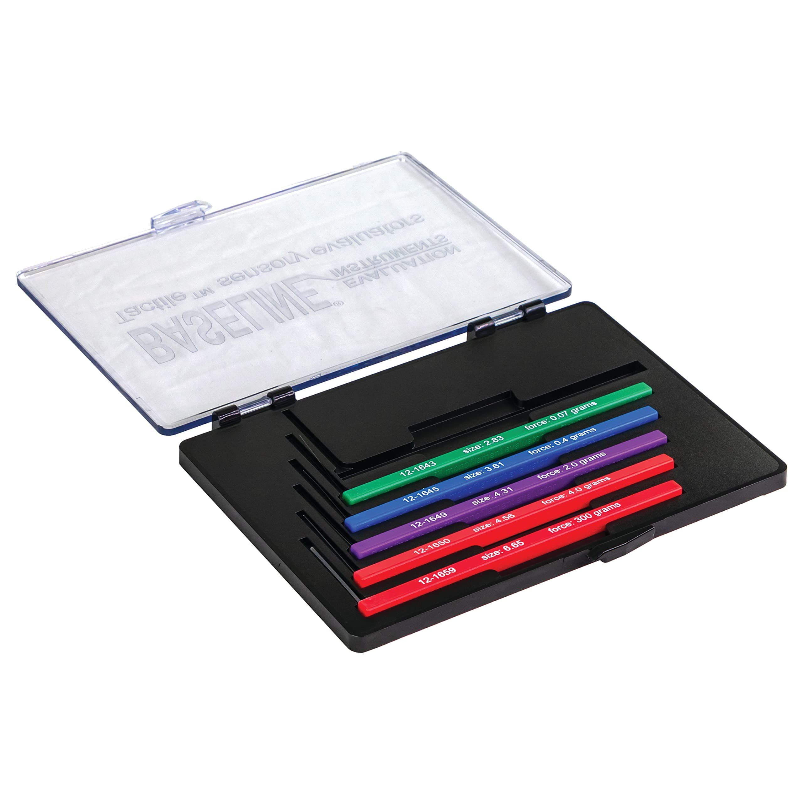 Baseline Tactile Monofilament Sensory Perception Evaluation Tool 5-Piece Set, Clinical Level Screening Test for Hands, Feet, (2.83/3.61/4.31/4.56/6.65 g)