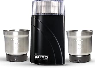 Warmex 200W Portable Electric Mini Dry & Wet Masala Spice Chutney Mixer Grinder for Home Kitchen | 2 Stainless Steel Jars, Safety Lock | Coffee, Fruits, Vegetables, Seasoning | One-Touch Operation