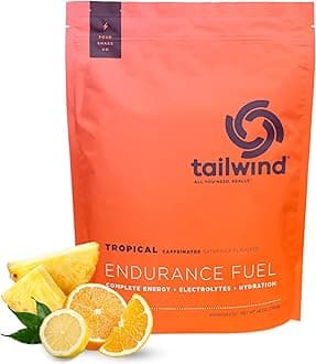 Endurance Fuel, Carbohydrate & Electrolyte Sports Drink Mix Powder, Gluten-Free, Vegan, Tropical Buzz, 50 Servings (Caffeinated)