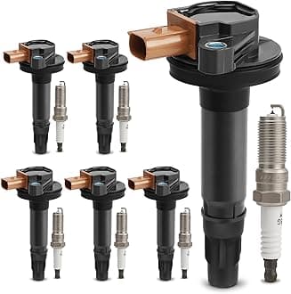 UF646 Ignition Coil & SP534 Double Iridium Spark Plug for 11-17 Ford F-150 Explorer Expedition Taurus Transit-150 250 350/Lincoln MKS MKT Navigator V6 3.5L Replaces# BL3Z12029C DG549 C1814 5C1871