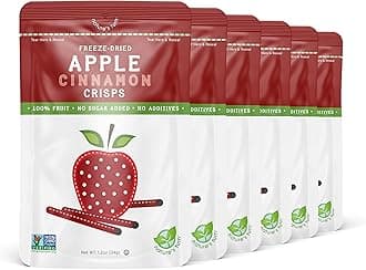 Nature's Turn Freeze-Dried Fruit Snacks - Apple Cinnamon Crisps - Perfect For School Lunches or an On-The-Go Snack - No Sugar Added, Non GMO, Gluten Free, Nothing Artificial (1.2oz) 6-Pack