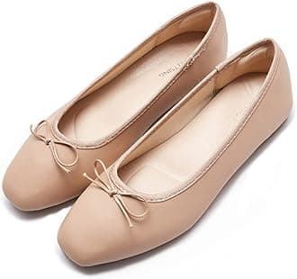 AFEETSINGWomen's Round Toe Ballet Flats Comfortable Bow Dressy Flats Shoes for Women