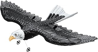 VEVOR RC Plane, 2.4GHZ 2 Channel RC Airplane with 6-Axis Gyro Stabilizer&2 Batteries, Ready to Fly Eagle Aircraft Plane Toy, RC Glider for Adults Beginners Kids Birthday/Xmas Gift