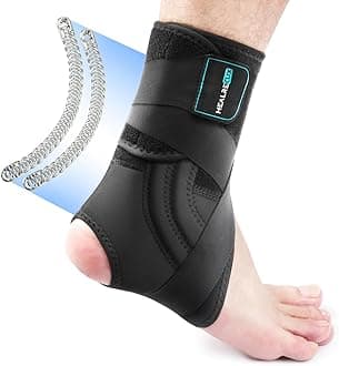 Healrecux Ankle Brace, Ankle Support Brace for Running, Ankle Stabilizer Brace for Men Women with Removable Stabilizers for Basketball Volleyball, L