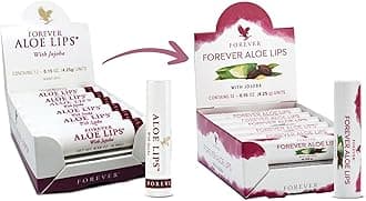 Forever Living - Aloe Lips - Moisturizing Lip Balm with Aloe, Jojoba, and Beeswax, Vegan, Ultimate Lip Care, Pack of 12