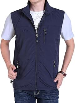 GihuoMen's Golf Lightweight Photo Vest Fishing Travel Safari Vest